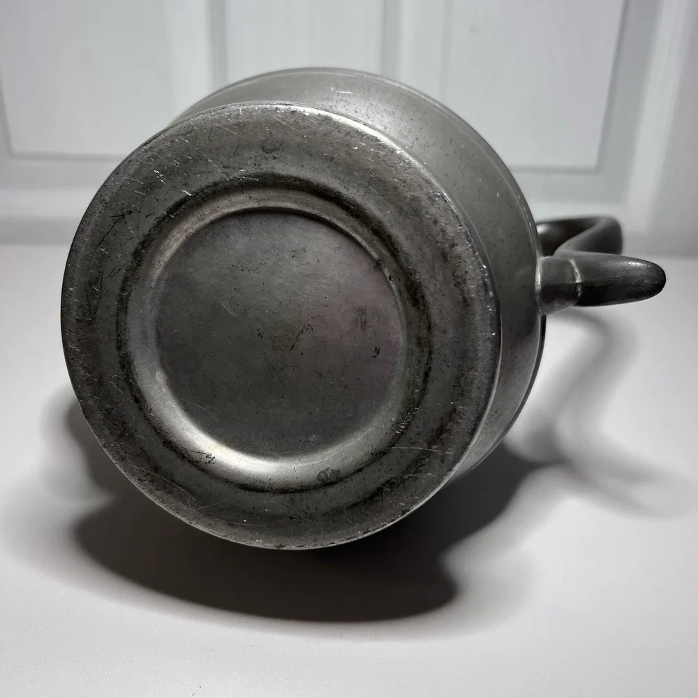 Antique 1850's Pewter Teapot Coffee Pot, Morey & Ober, Boston 9